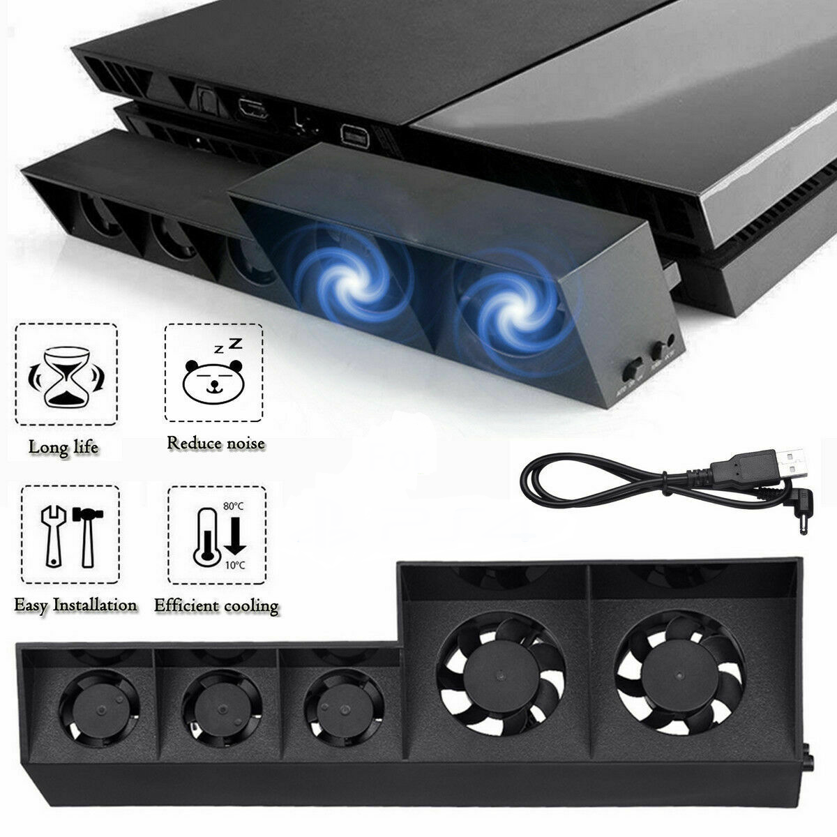Fan For PS4/Pro Game Accessories Play Station 4 Host Cooling Fan Cooler External