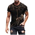 thumbnail image 1 of European And American Round Neck Casual Ethnic Style Retro Printed Short Sleeve T-shirt Top3XL, 1 of 5
