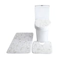 thumbnail image 1 of Alfombrilla de baño de 3 uds, cubierta de tapa de inodoro, alfombra en forma de U, alfombra suave antideslizante para suelo, absorbente de agua, 1 of 6