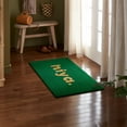 thumbnail image 3 of TOWN & COUNTRY TERRA Hiya Painted Welcome Outdoor Door Mat, Natural Coir, Heavyweight, Non-Slip Entryway Mat, Green, 18"x30", 3 of 6