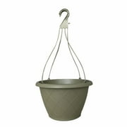 Att Southern 245388 12 in. Olive Green Weave Hanging Basket