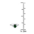 thumbnail image 2 of AoneJewelry 0.85 Carat Oval Shape Created Emerald and Diamond Ring In 10K Solid Rose, White & Yellow Gold, 2 of 5