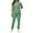 Mint Green, variant on FrzhBrz Scrub Sets for Women V Neck Pocket Short Sleeve Top & Drawstring Jogger Suit Pants Nurse Uniform Yoga Nursing Uniform