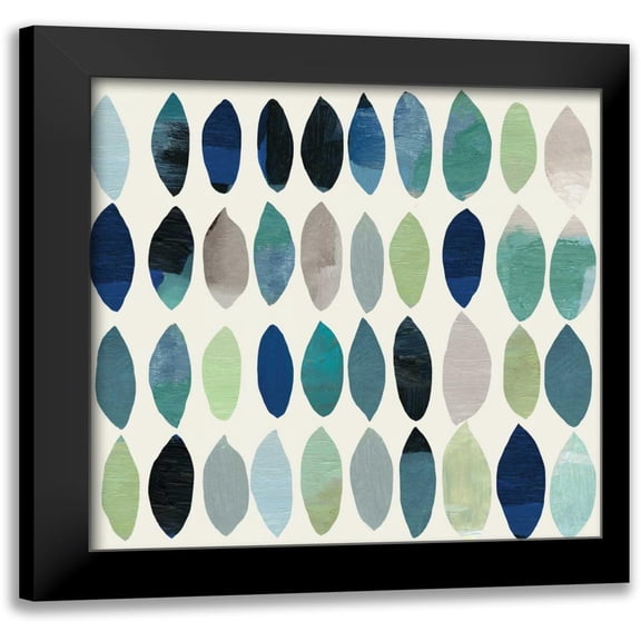 PI Studio 12x12 Black Modern Framed Museum Art Print Titled - Leaf Abstract I