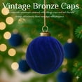 thumbnail image 7 of THE BRIVE 36PCS Flocked Velvet Christmas Ball Ornaments - Shatterproof Decor for Tree, Holiday & Home Decorations NavyBlue, 7 of 7