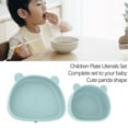 thumbnail image 4 of 4pcs Kids Dinnerware Set Toddler Utensils and Toddler Plates Panda Shape Plate, 4 of 8