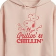 thumbnail image 3 of Peanuts - Grillin And Chillin - Juniors Cropped Pullover Hoodie, 3 of 6