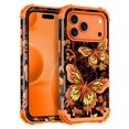 thumbnail image 1 of Funda Miqala para iPhone 17 Pro con diseño luminoso naranja que brilla en la oscuridad, 1 of 8