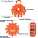 thumbnail image 3 of Paquete de 3 bengalas LED para carretera, luces de emergencia, baliza de seguridad en carretera, disco intermitente, kit de bengalas de advertencia con base magnética y gancho para coches, c, 3 of 5