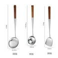 thumbnail image 3 of Abbracc Homyl Stainless Steel Wok Spatula Ladle Skimmer Practical Easy Clean Gift Tools, 3 of 9