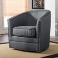 thumbnail image 2 of Baxton Studio Porter Swivel Accent Chair in Gray, 2 of 5