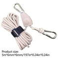 thumbnail image 2 of Cuerda reflectante de la línea de sujeción de la tienda de 6 mm x 5 m | Sistema de poleas metálicas ajustables | Cuerda de nylon con revestimiento reflectante para acampar Lonas de senderismo Toldos, 2 of 3