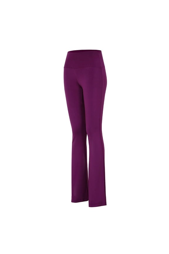Women's Pants Curvy Solid Color Trousers High Elastic High Waist Flared Pants Thin Yoga Pants Physical Fitness Pants Legging
