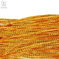 thumbnail image 4 of Gustave 3.3FT * 6.6FT Door String Curtain Wall Panel Fringe Window Room Divider Glitter Tassel Screen Ribbon Curtains for Wedding Home Party Decor "Orange Yellow", 4 of 9