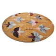 thumbnail image 3 of Rugsotic Carpets Hand Tufted Wool Eco-Friendly Area Rugs - 8'x8', Round, Gold, Modern Contemporary Design, High Pile Handmade Anti Skid Rugs for Living Room, Bed Room (K00669), 3 of 6