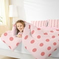 thumbnail image 4 of Manfei Romantic French Dots Bedding Comforter Set,Geometric Circles Twin Comforter Sets,Pink Bedding Set,Microfiber Bedroom Decor Reversible,2-Piece, 4 of 8
