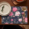 thumbnail image 5 of Pioneer Flower Floral Print Pattern Summer Placemats Table Placemats Set Of 4-Linen Kitchen Washable Placemats Table Mats 12x18 Inch Non-Slip Heat Resistant, 5 of 6