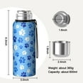 thumbnail image 7 of 20 Oz Blue Dog Paw Footprint Coffee Tumbler Double Wall Insulated Stainless Steel Water Bottle | Metal Reusable Thermoses Flask with Cup Cap | Leak & Sweat Proof with Anti-Dust Lid, 7 of 7