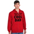thumbnail image 4 of Cat Dog Dad Dont Need Kids to be Cool Zip Hoodie Sweatshirt Men Brisco Brands S, 4 of 6