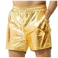 thumbnail image 5 of Youmylove Soft Men's Shorts Mens Shorts Trendy Metallic Shiny Sparkly Hot Drawstring Short Pants With Pockets Lightweight Work Shorts, 5 of 6