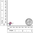 thumbnail image 3 of Gem Stone King 0.56 Cttw Blue Sapphire Red Ruby and White Moissanite Flower Open Ring for Women | 925 Sterling Silver | Gemstone Birthstone | Wedding Engagement Anniversary Promise Ring for Women, 3 of 3
