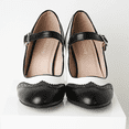 thumbnail image 7 of J. Adams Kym Mary Jane Shoes Women Oxford Pumps - Cute Low Kitten High Heels - Retro Vintage Shoes for Women 1950s Mary Janes Round Toe Shoe with Ankle Strap - Women Dress Shoes, 7 of 7