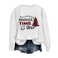 thumbnail image 3 of It's The Most Wonderful Time Of The Year Christmas Sweatshirts for Women Long Sleeve Crewneck Holiday Sweatshirt Pullover Top, 3 of 5