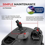 Aquael Ultramax 1000 Canister Fish Tank Filter - Aquarium Sponge Filter System - Large Aquarium Water Filter Pump 25-75 Gallons