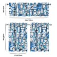 thumbnail image 6 of Kitchen Curtains 36 Inch Short - 3 Panel Set, Shark Whale Dolphin Ocean Theme, Rod Pocket Window Curtain, 100% Polyester for Nautical Farmhouse Kitchen, Easy Wash, 6 of 6