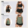 thumbnail image 4 of SHEWIN Tankinis Swimsuit for Women Bathing Suits 3 Piece Tankini Swimsuits 2026 Tummy Control Summer Swimwear Green 2XL, 4 of 10