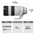 thumbnail image 4 of Sony SEL70200GM2 FE 70-200mm F2.8 GM OSS II G Master Telephoto Zoom E-Mount Lens Bundle with Lexar Professional 1667x 128GB SDXC UHS-II Memory Card 250MB/s Read, 90MB/s Write, 4 of 11