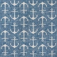 thumbnail image 1 of Unique Loom Outdoor Coastal Nautical Beach Rug 7' 10 x 7' 10 Square Blue/Gray, 1 of 1