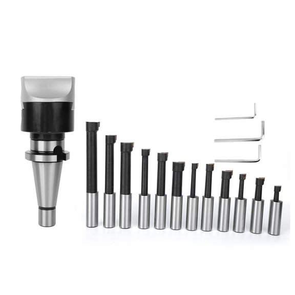 Stable Performance  12pcs CNC Milling Tools Kit Set, Boring Head Set, Boring Head CNC Milling Machine For CNC Milling Boring Machine NT40-F1-18-12PCS