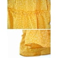 thumbnail image 4 of Womens High Waist Floral Print A Line Short Skirt with Ruffled Hem Elegant Summer Skirt Yellow Dots XXL, 4 of 9