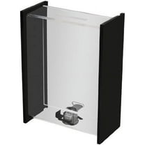My Charity Boxes, Inc. Rectangular Acrylic Donation Suggestion collection Box small Piggy Bank Tip & ticket Box Lock With set of keys W/sliding Door & Display Black