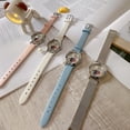 thumbnail image 5 of Relojes de niña de Disney Stitch, reloj de cuarzo con diamantes para mujer, relojes de pulsera de cuero con dibujos animados de Stich, reloj de acero con correa de moda, regalo, 5 of 5
