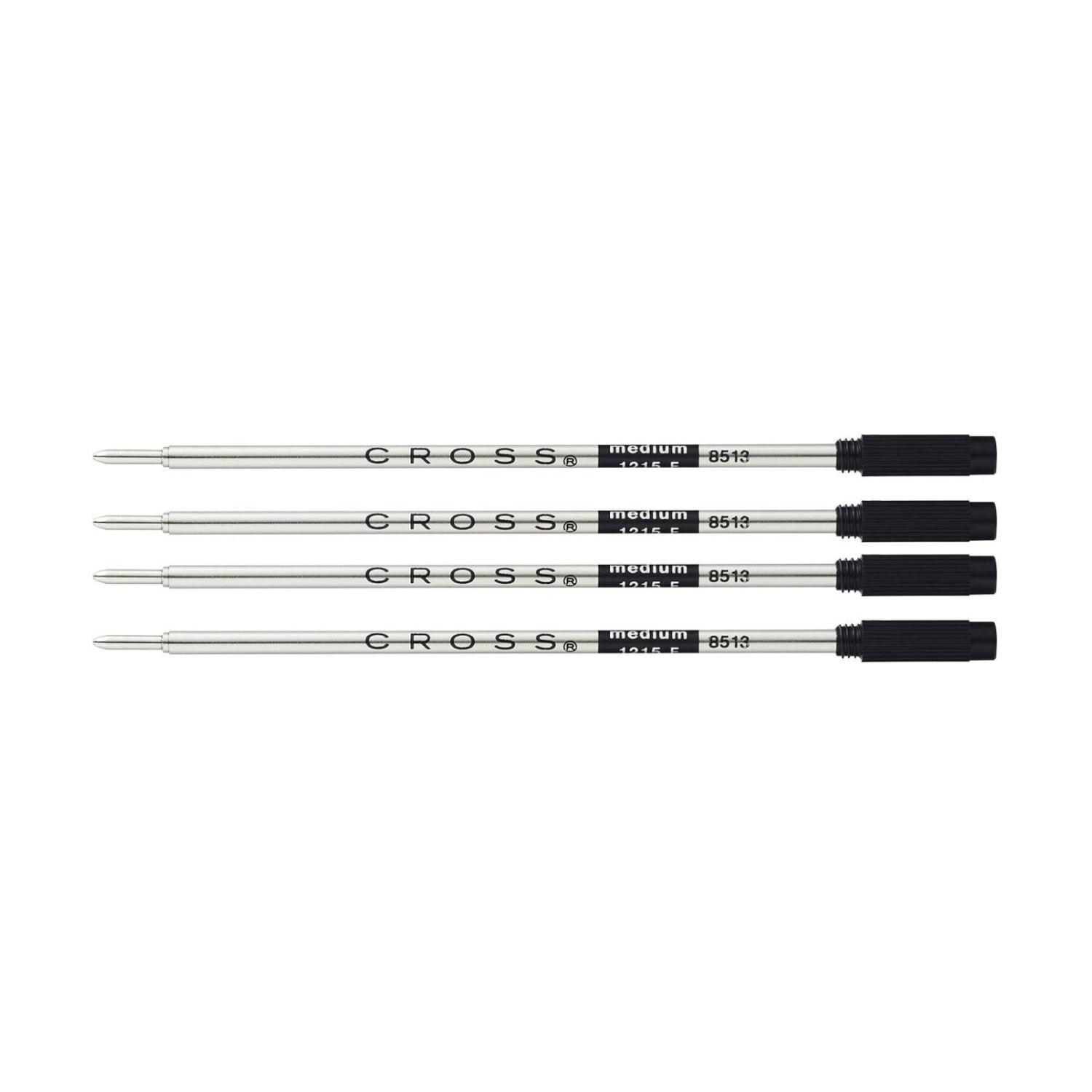Cross Ballpoint Pen Refill Bundle Black, Medium Tip (4Pack
