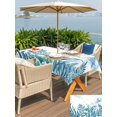 thumbnail image 5 of Outdoor Tablecloth with Umbrella Hole for Patio/Picnic/Party/Camping, Turquoise Jellyfish Coastal Waterproof Table Cloth Rectangle Table Cover Washable, Summer Beach Ocean Seaweed (60"x 102"), 5 of 8
