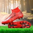 thumbnail image 4 of Zapatillas de fútbol profesionales FG antideslizantes para hombre, zapatos de entrenamiento de tobillo, cómodos y antideslizantes, novedad, 4 of 5