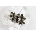 thumbnail image 4 of Sterling Silver Smoky Grey Quartz Earrings Chandelier Long Cluster Smokey Silvertone Accents 2 Inches Designed for Adult Women, 4 of 5
