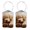 Multi5, variant on RATGON 2 Pack Luggage tag PU Leather with Stainless Steel Loop a Dog with a Wreath Travel Trip
