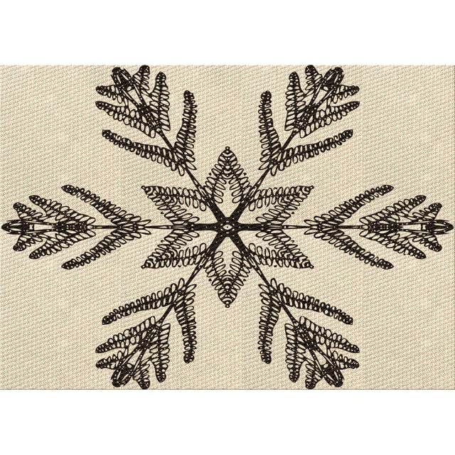 Ahgly Company Tapis Rectangulaire Lavable en Machine Intérieur Transitionnel Beige Blé, 6 Pieds x 9 Pieds