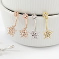 thumbnail image 6 of UDIYO Elegant Fashion Snowflake Rhinestone Crystal Dangle Earrings for Female Daily Outfits, 6 of 7