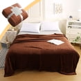 thumbnail image 2 of Summer Blanket 150x200cm Summertime Blankets Soft Fuzzy Warm Multifunctional Cover Blanket Napping Blanket Flannel Gift Blankets Bed Cozy Machine Washable Lightweight Cooling Comforter Coffee, 2 of 6