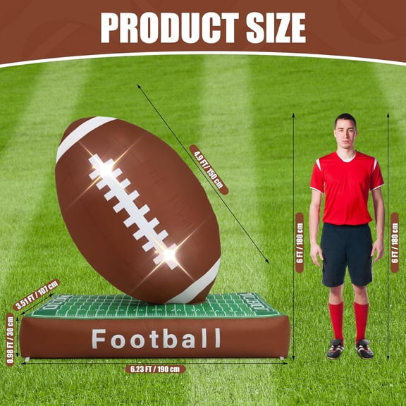 6ft Giant Jumbo Inflatable Football with Lawn Decoration