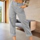 thumbnail image 5 of Pantalones Casuales Pantalones casuales de mujer Pantalones de verano de algodón transpirable Pantalones delgados (gris claro S) Ygjytge para Mujer Gris claro T XL, 5 of 7