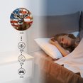 thumbnail image 4 of Non-Ticking Sweep Movement Wall Clock Battery Operated Analog Wall Clocks Decorative for Bedroom-American Flag Deer Forest Print(16inch), 4 of 4