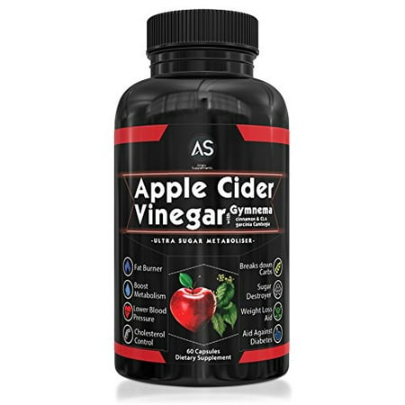 Angry Supplements Apple Cider Vinegar Pills for Weightloss - Natural Detox Remedy Includes Gymnema, Cinnamon, CLAs, and Garcinia for Complete Diet and Health - Best Starter Kit or Gift.