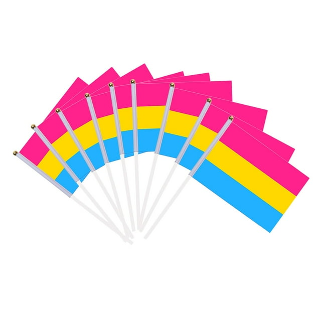 ⚡ Big Sale ! Rainbow Gay Pride Stick Flag Small Mini LGBT Hand Held Flags Party Decorations Pride Rainbow Stick Flag Small Handheld Rainbow Flag Mini LGBT Flag Bunting compitable with LGBT Parades