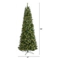 thumbnail image 3 of Nearly Natural Green 9' Cashmere Slim Artificial Christmas Tree with 550 Clear Prelit Incandescent Lights, 3 of 12